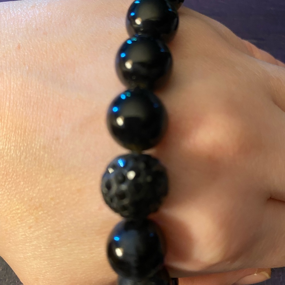 Stretchy Rhinestones & Beaded Bracelet - Picture 5 of 6